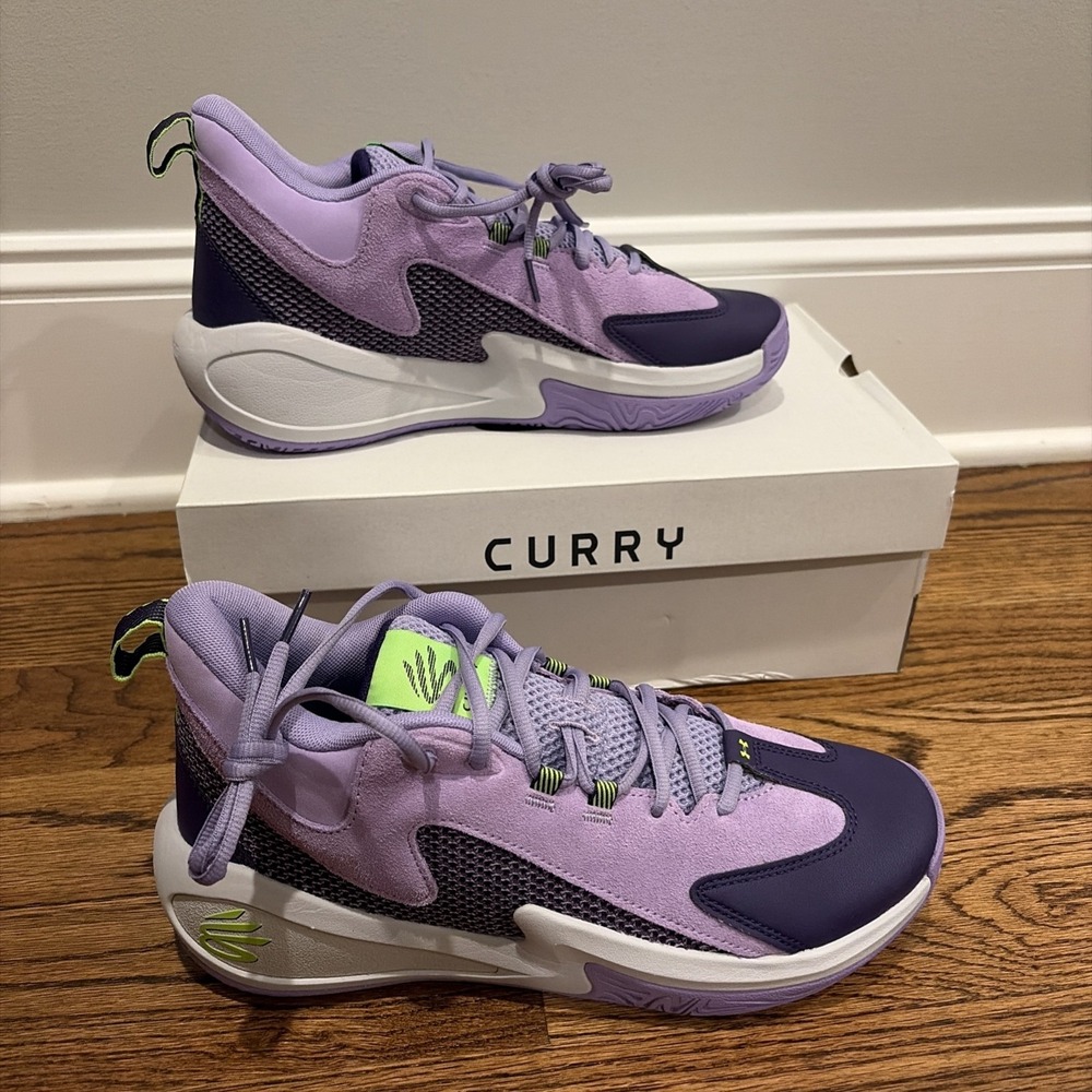 Under Armour Curry 3Z 25 SDE Purple Violet Basketball Shoes Men's Size 10
